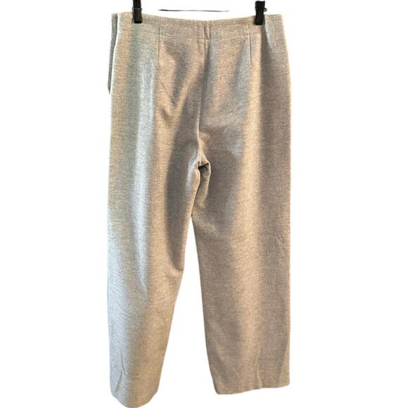 J. Crew Light Tan Side Button Wool Cashmere Blend Wide Leg Pants Size 4 - Picture 2 of 9